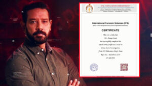 CRIME PATROL HOST ANUP SONI IS NOW OFFICIAL CRIME SCENE INVESTIGATOR