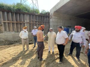 RAILWAYS PART ON PAKHOWAL ROAD RAIL UNDER BRIDGE (RUB)-2 TO BE COMPLETED BY AUGUST 31 : BHARAT BHUSHAN ASHU