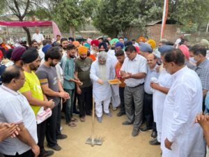 Bharat Bhushan Ashu lays foundation stone of. “Sports Park” in Haibowal Dairy Complex