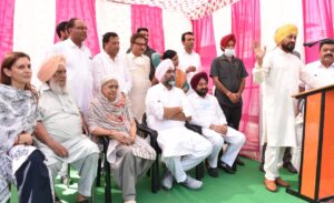 PUNJAB CM LAYS FOUNDATION STONE OF SLEW OF DEVELOPMENT PROJECTS WORTH NEARLY RS. 60 CRORE