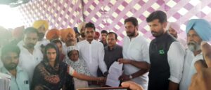 RAJA WARRING HANDS OVER APPOINTMENT LETTERS TO FAMILY MEMBERS OF SEVEN FARMERS LOST LIVES DURING FARMERS’ AGITATION