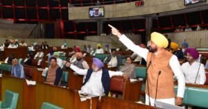 PUNJAB CM TEARS INTO AKALI RANK AND FILE IN VIDHAN SABHA