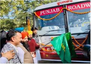 AS PART OF FIRST EVER ONE GO INDUCTION OF 842 BUSES, CM CHANNI HIMSELF DRIVES BUS WHILE FLAGING OFF 58 NEW PRTC AND PUNBUS BUSES