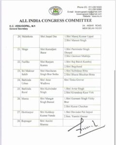 Congress gets new district Presidents in Punjab