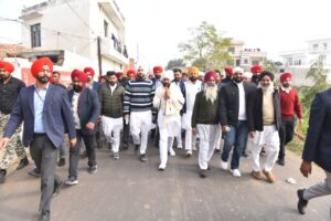PUNJAB CM PAYS OBEISANCE AT GURUDWARA SRI QATALGARH SAHIB DURING MARCH FROM MORINDA RESIDENCE TO SRI CHAMKAUR SAHIB