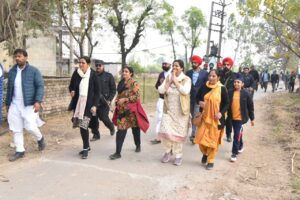 PUNJAB CM PAYS OBEISANCE AT GURUDWARA SRI QATALGARH SAHIB DURING MARCH FROM MORINDA RESIDENCE TO SRI CHAMKAUR SAHIB