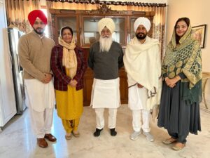 DERA BEAS CHIEF BABA GURINDER SINGH DHILLON CALLS ON CM CHANNI