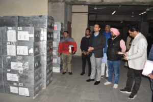 DEPUTY COMMISSIONER INSPECTS STORAGE & SECURITY ARRANGEMENTS FOR EVMs