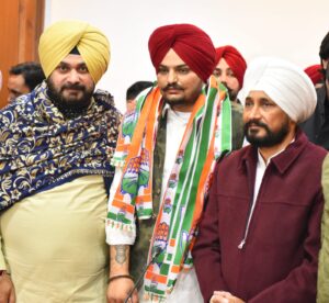 SIDHU MOOSEWALA JOINS CONGRESS IN PRESENCE OF CM CHANNI AND PPCC CHIEF NAVJOT SIDHU