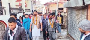Youth workers led by Harji Mann holds door to door campaign in favor of AAP candidate at Phagwara