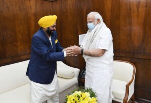 BHAGWANT MANN CALLS ON PM, DEMANDS FINANCIAL PACKAGE OF RS. 1 LAKH CRORE FOR REVIVAL OF STATE’S ECONOMY