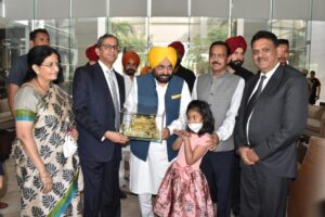 BHAGWANT MANN WELCOMES CJI DURING HIS MAIDEN VISIT TO STATE