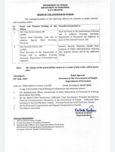 Punjab gets new Chief Secretary