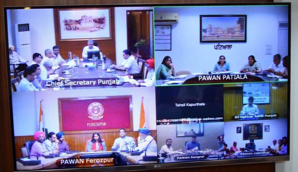 Chief Secretary holds review meeting with top officials and DCs on stubble management