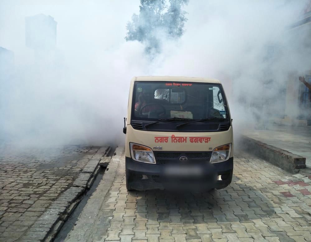 MC PHAGWARA INTENSIFIES SECOND PHASE OF FOGGING INN VULNERABLE AREAS OF THE CITY