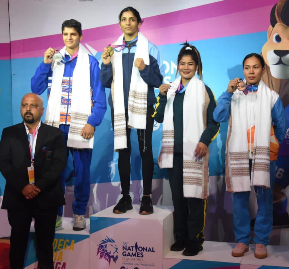Last day of 36th National Games  :  Punjab bags one gold, two silver and three bronze medals in Boxing