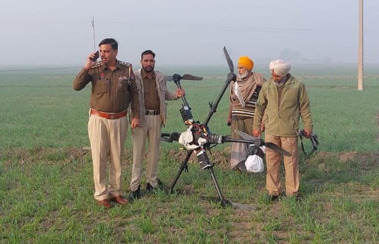 PUNJAB POLICE FOIL MAJOR HEROIN SMUGGLING BID THROUGH INDO-PAK BORDER; 5.6 KG HEROIN, HEXACOPTER DRONE RECOVERED