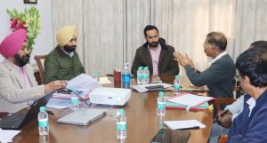 Meet Hayer reviews the work of Shahpur Kandhi Dam project
