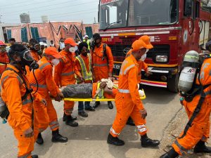 Administration and Think Gas conduct Level-3 Mock drill in Lalton Village