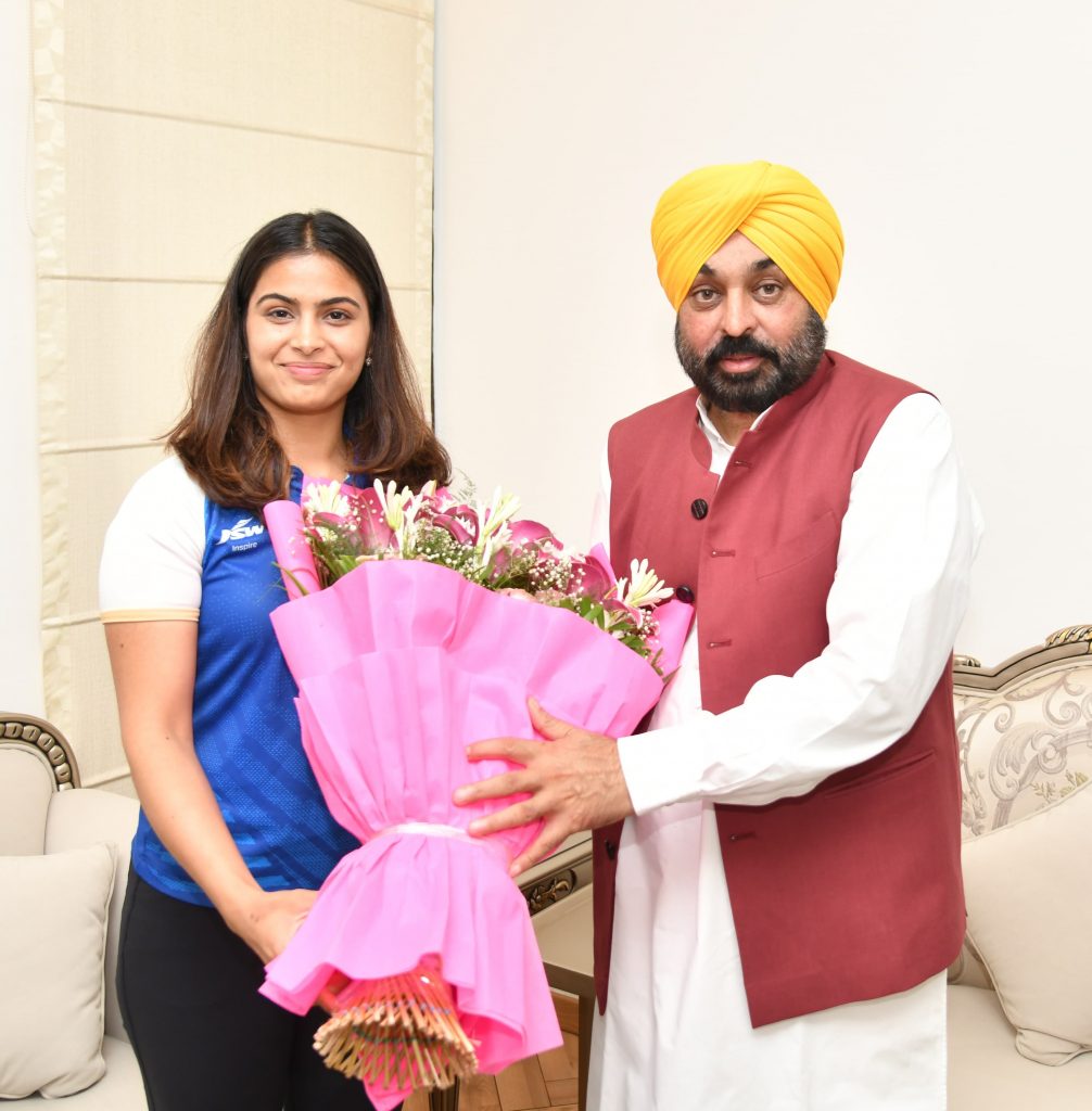 Olympic medal winner Manu Bhaker calls on CM