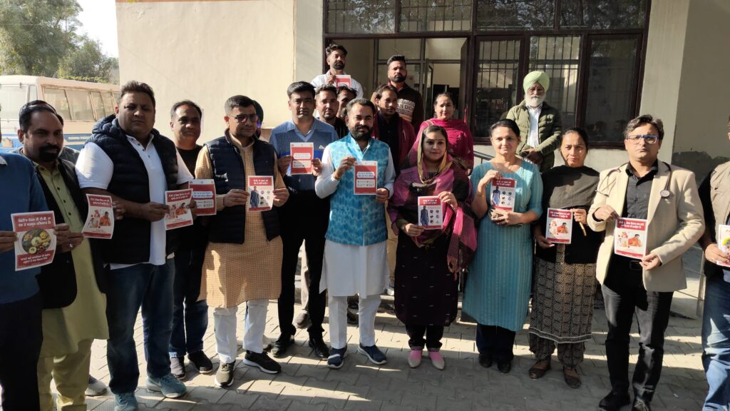 ਵਿਧਾਇਕ ਨਰਿੰਦਰ ਪਾਲ  ਸਾਵਨਾ ਵਲੋ 100 ਦਿਨਾਂ ਟੀਬੀ ਮੁਕਤ ਭਾਰਤ ਕੰਪੇਨ ਦੀ ਸ਼ੁਰੂਆਤ