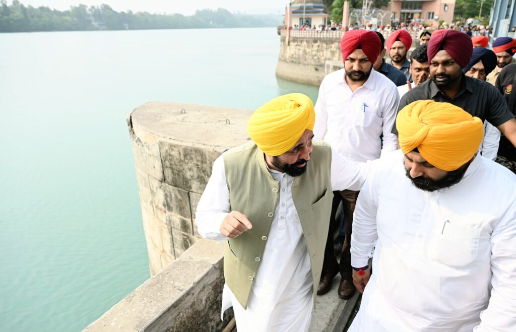 CM MANN AT NANGAL DAM: NOT A SINGLE DROP OF PUNJAB’s WATER WILL BE ALLOWED TO BE STOLEN