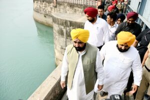 CM MANN AT NANGAL DAM: NOT A SINGLE DROP OF PUNJAB’s WATER WILL BE ALLOWED TO BE STOLEN