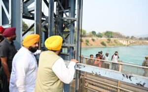CM MANN AT NANGAL DAM: NOT A SINGLE DROP OF PUNJAB’s WATER WILL BE ALLOWED TO BE STOLEN