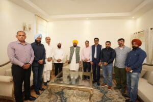 CM BATS FOR STARTING SHER-E-PUNJAB MAHARAJA RANJIT SINGH CRICKET LEAGUE IN STATE