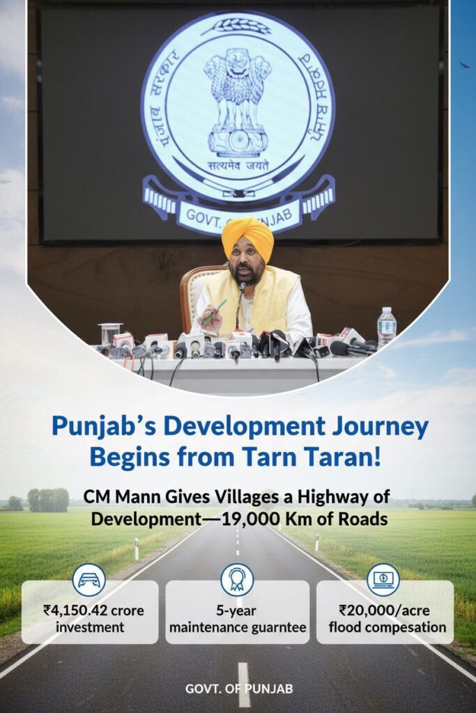 From Tarn Taran, Punjab’s Development Journey Takes Off! CM Mann Gifts Villages a ‘Highway of Progress’ with 19,000 Kilometers of Roads