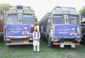 CM Mann Stands Shoulder-to-Shoulder with Flood-Devastated Farmers: 1.85 Lakh Quintals of Wheat Seed Delivered to Farmers, Approximately ₹74 Crore Spent, CM Mann Himself Flagged Off 7 Trucks