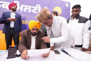 CM Bhagwant Singh Mann reaches Jalandhar for second time in a month, holds Lok Milni