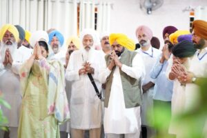 CM Bhagwant Singh Mann bows at Gurdwara Jyotisar Sahib, expresses gratitude for getting opportunity to enact strict law against beadbi