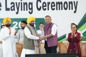 CM Bhagwant Singh Mann Lays Foundation Stone of India’s First-of-Its-Kind ₹1,116 Crore Vardhman-Aichi Steel Forging Plant, 500 Youth to Get Direct Employment