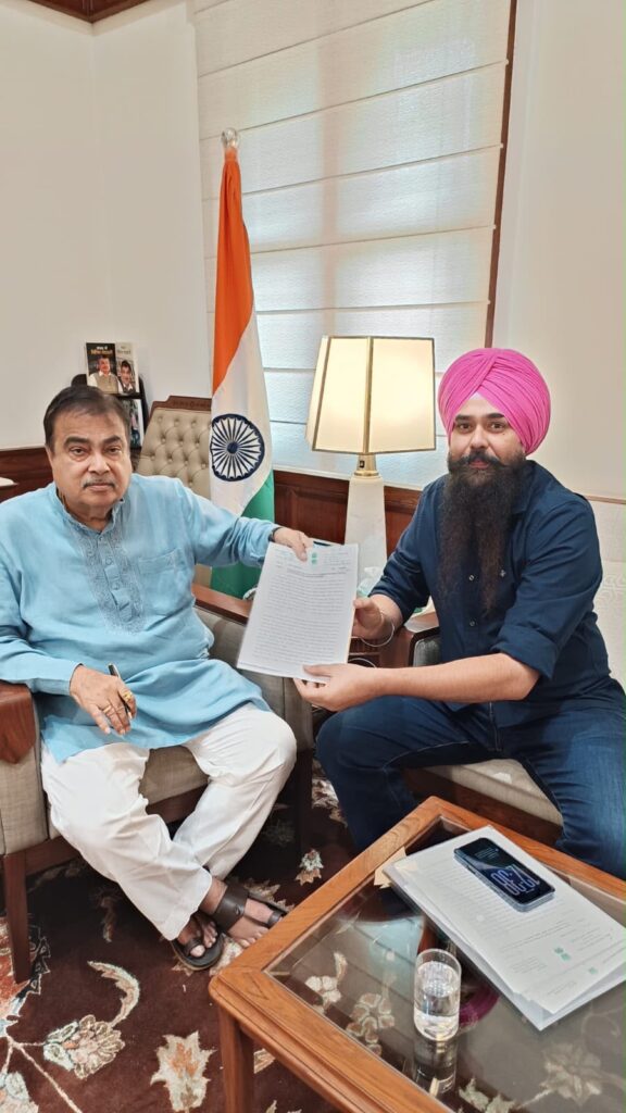 AAP MP Malvinder Singh Kang Meets Union Minister Nitin Gadkari, Renews Demand for National Highway Status to Banga–Garhshankar–Sri Anandpur Sahib–Naina Devi Road